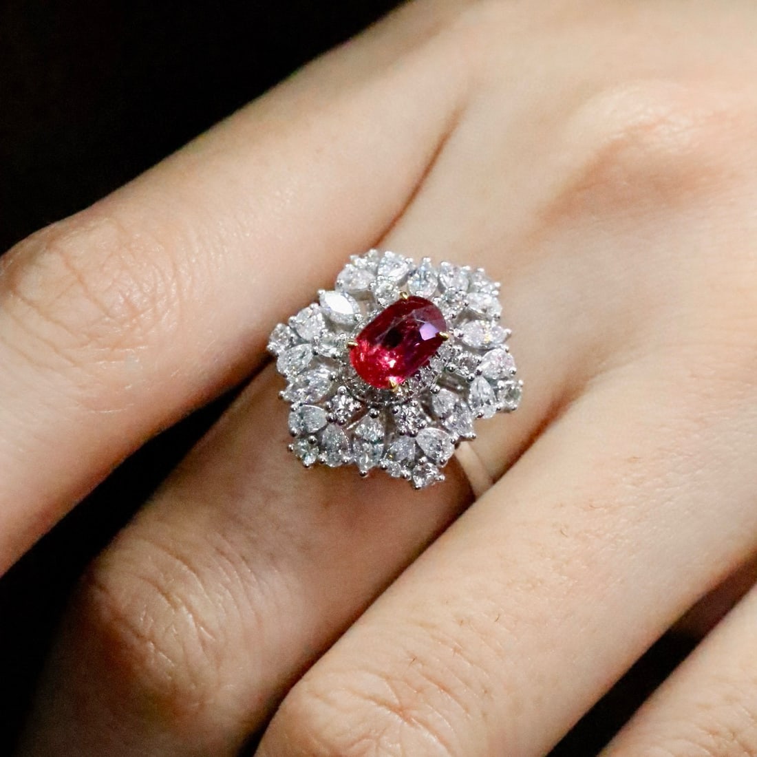 14k Gold 1.11 Ctw Natural Ruby & Diamond Ring - 5