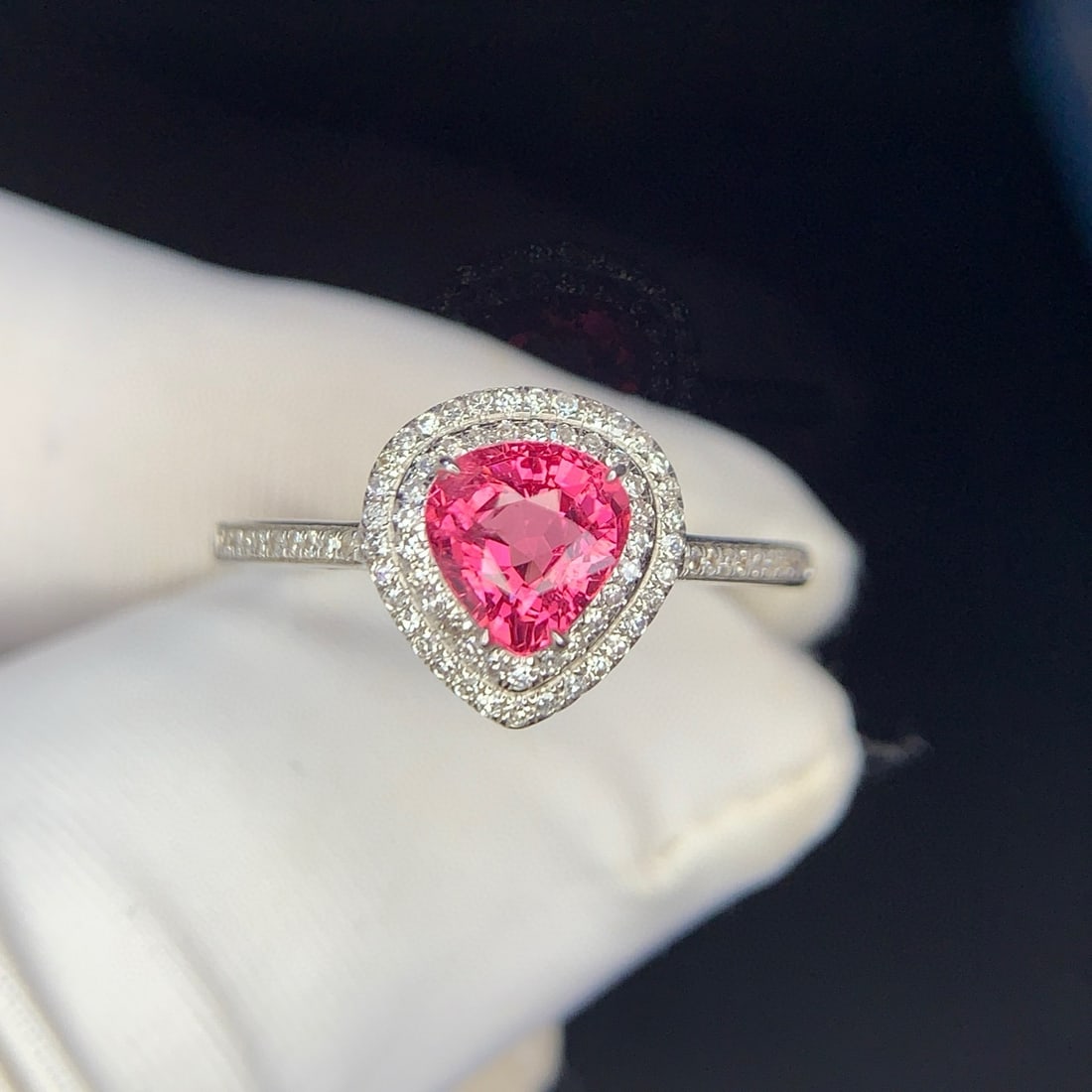 14k Gold 0.89 Ct Natural Spinel & Diamond Ring - 5