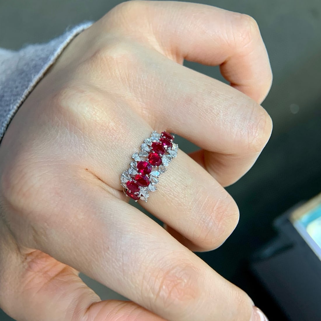 14k Gold 2.38 Ctw Natural Ruby & Diamond Ring - 3