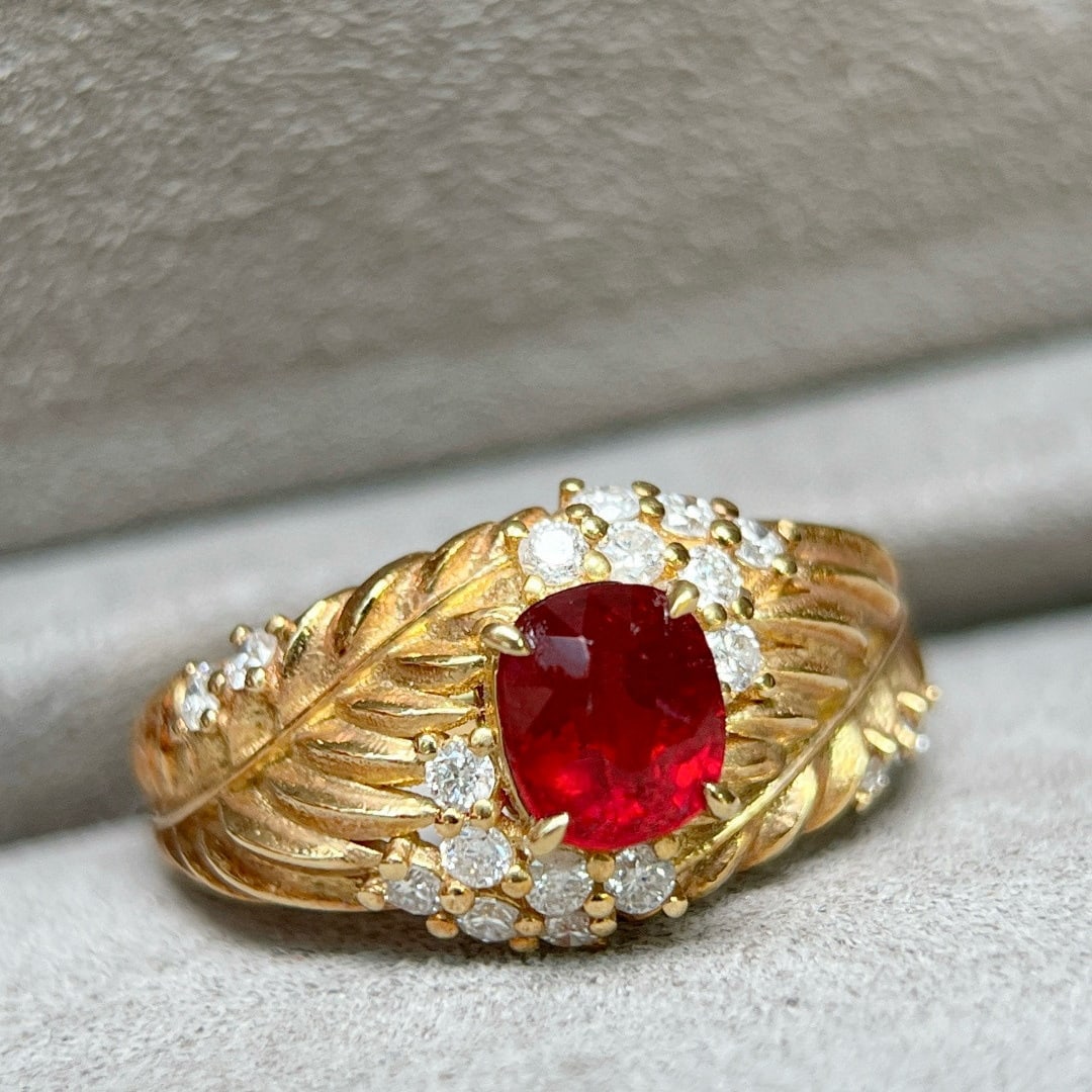 14k Gold 1.41 Ctw Natural Ruby & Diamond Ring - 2