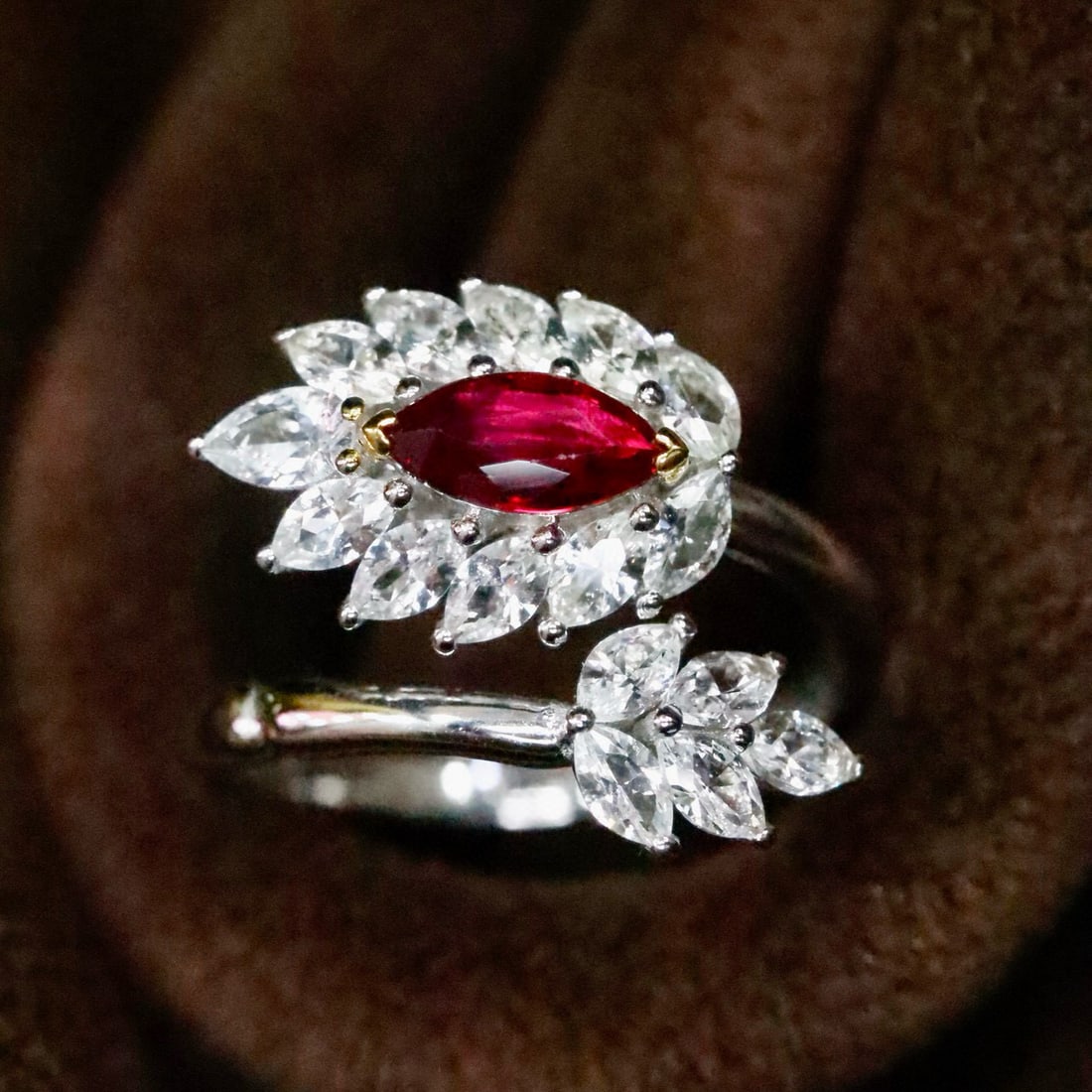 14k Gold 1.69 Ctw Natural Ruby & Sapphire Ring - 2