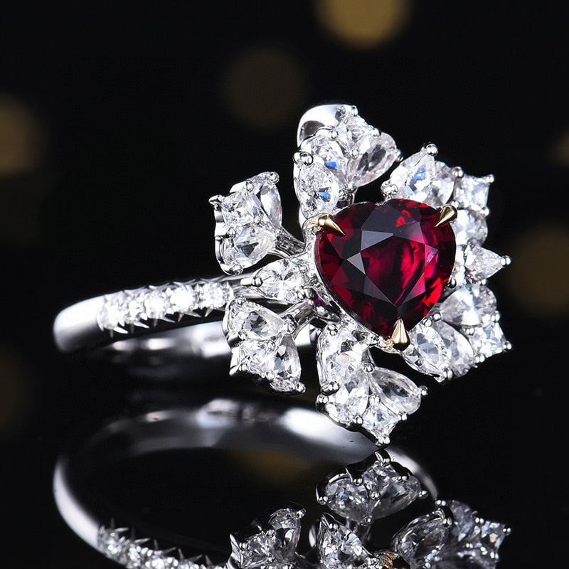 14k Gold 1.56 Ctw Natural Ruby & Diamond Ring/pendant( Without Chain ) - 3