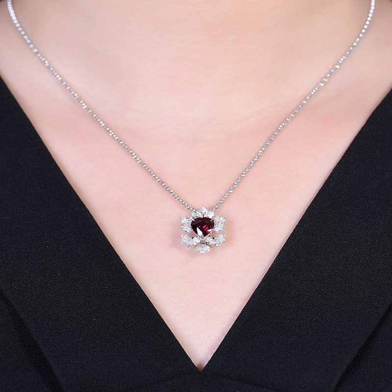 14k Gold 1.56 Ctw Natural Ruby & Diamond Ring/pendant( Without Chain ) - 8