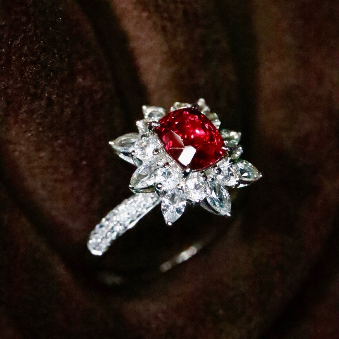 14k Gold 1.2 Ctw Natural Spinel & Diamond Ring - 2