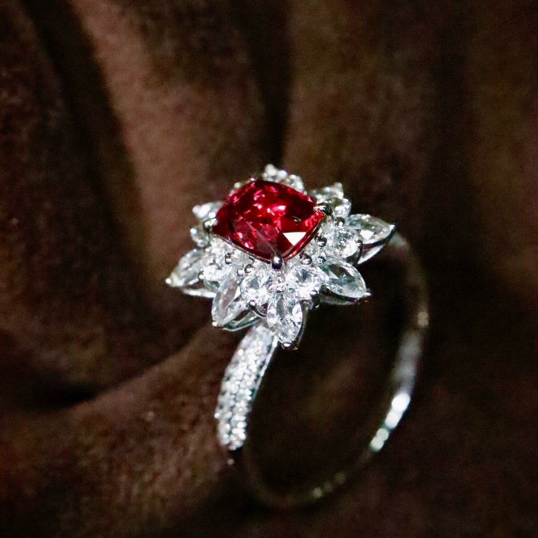 14k Gold 1.2 Ctw Natural Spinel & Diamond Ring - 3