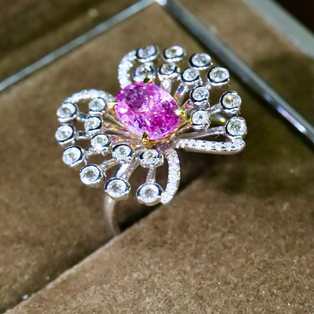 14k Gold 2.14 Ctw Natural Sapphire & Diamond Ring - 2