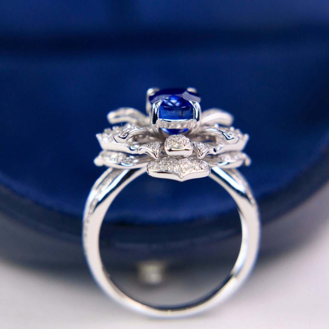 14k Gold 2.71 Ctw Natural Sapphire & Diamond Ring - 7