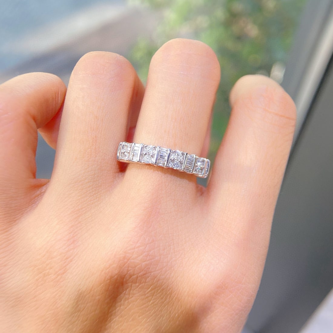 14k Gold 0.5 Ct Natural H Diamond Ring - 3