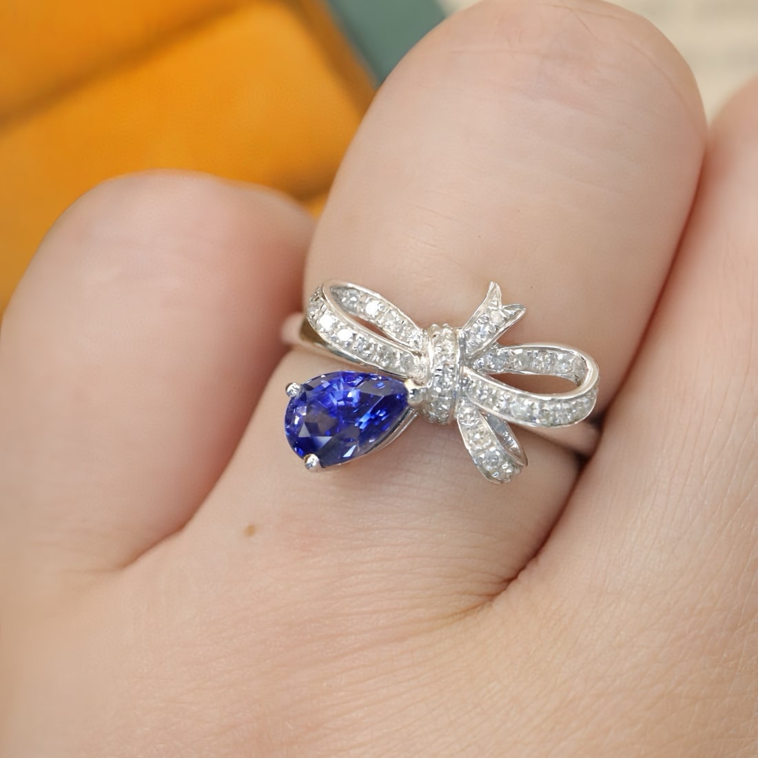 14k Gold 1.26 Ctw Natural Sapphire & Diamond Ring - 5