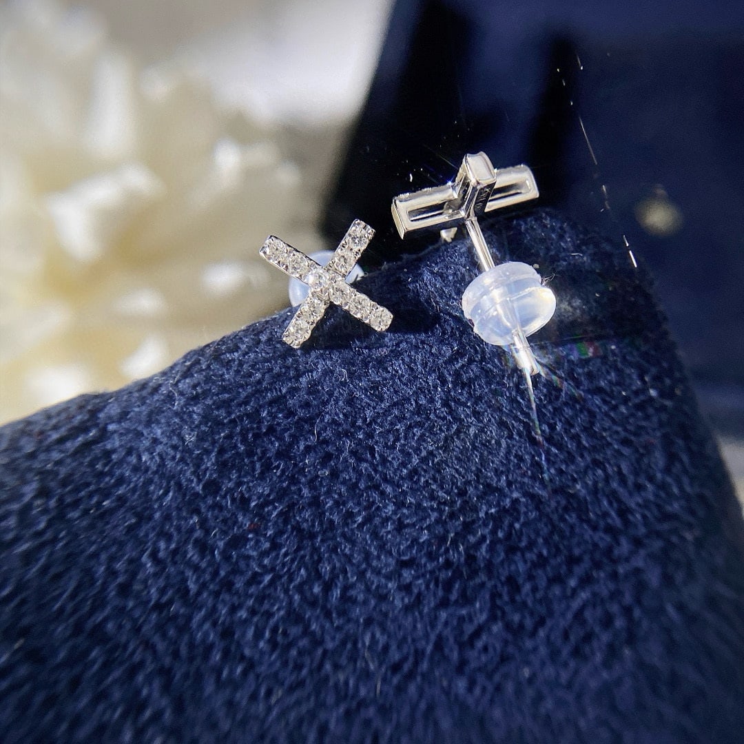 14k Gold 0.2 Ct Natural H Diamond Earrings - 4