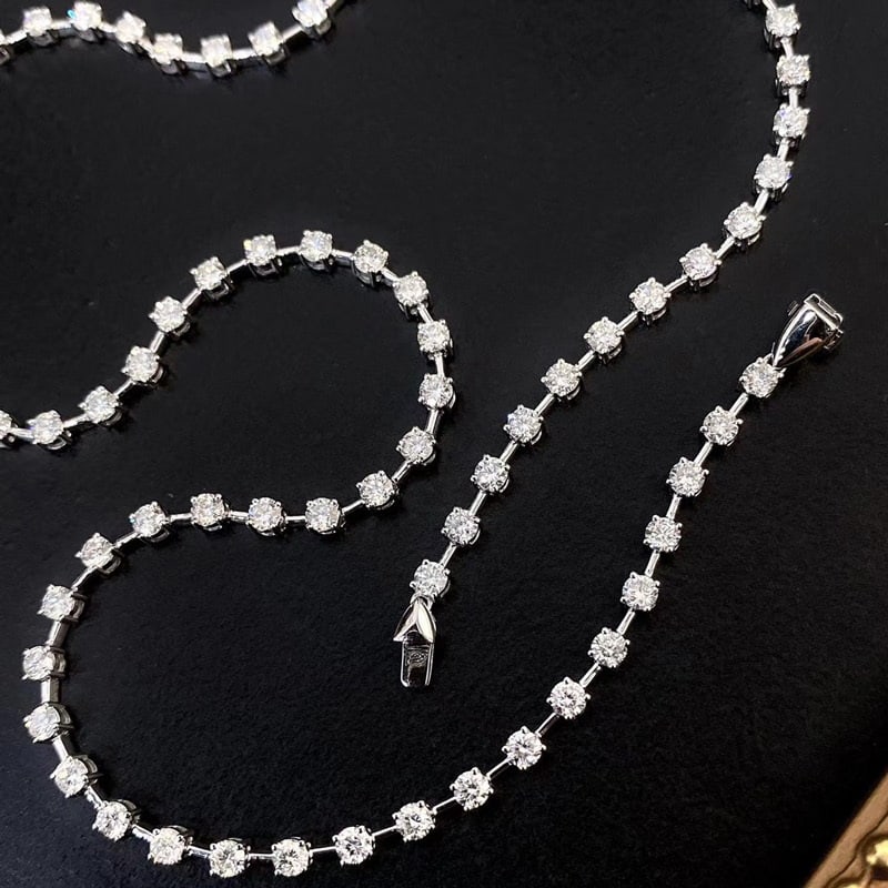 14k Gold 9.66 Ctw Natural Yellow Diamond & Diamond Necklace - 3