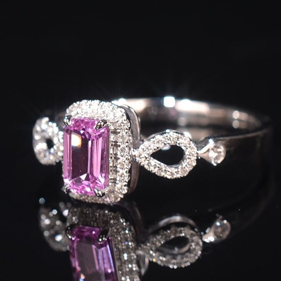 14k Gold 0.66 Ctw Natural Sapphire & Diamond Ring - 2