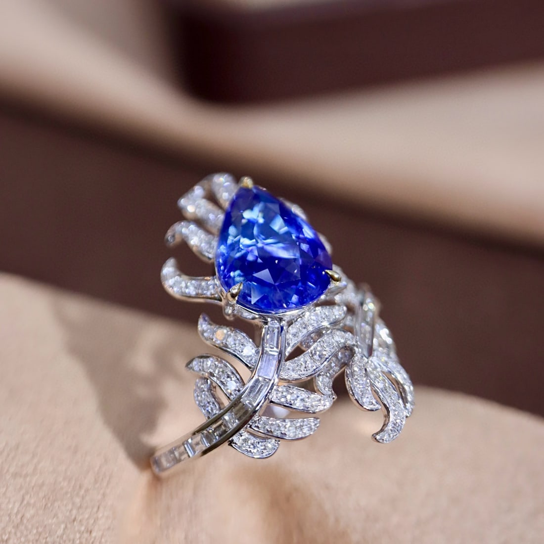 14k Gold 4.23 Ctw Natural Sapphire & Diamond Ring - 3