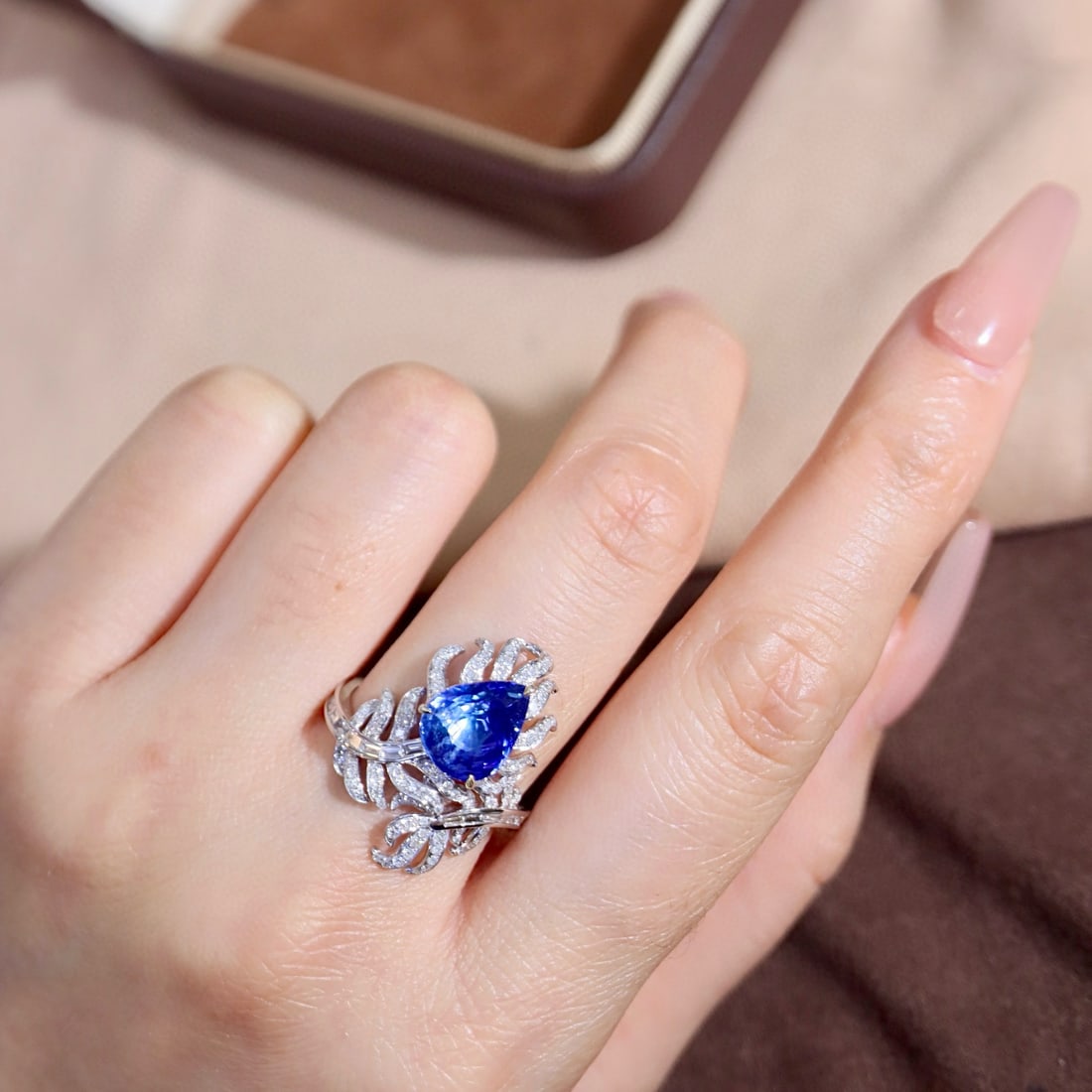 14k Gold 4.23 Ctw Natural Sapphire & Diamond Ring - 8