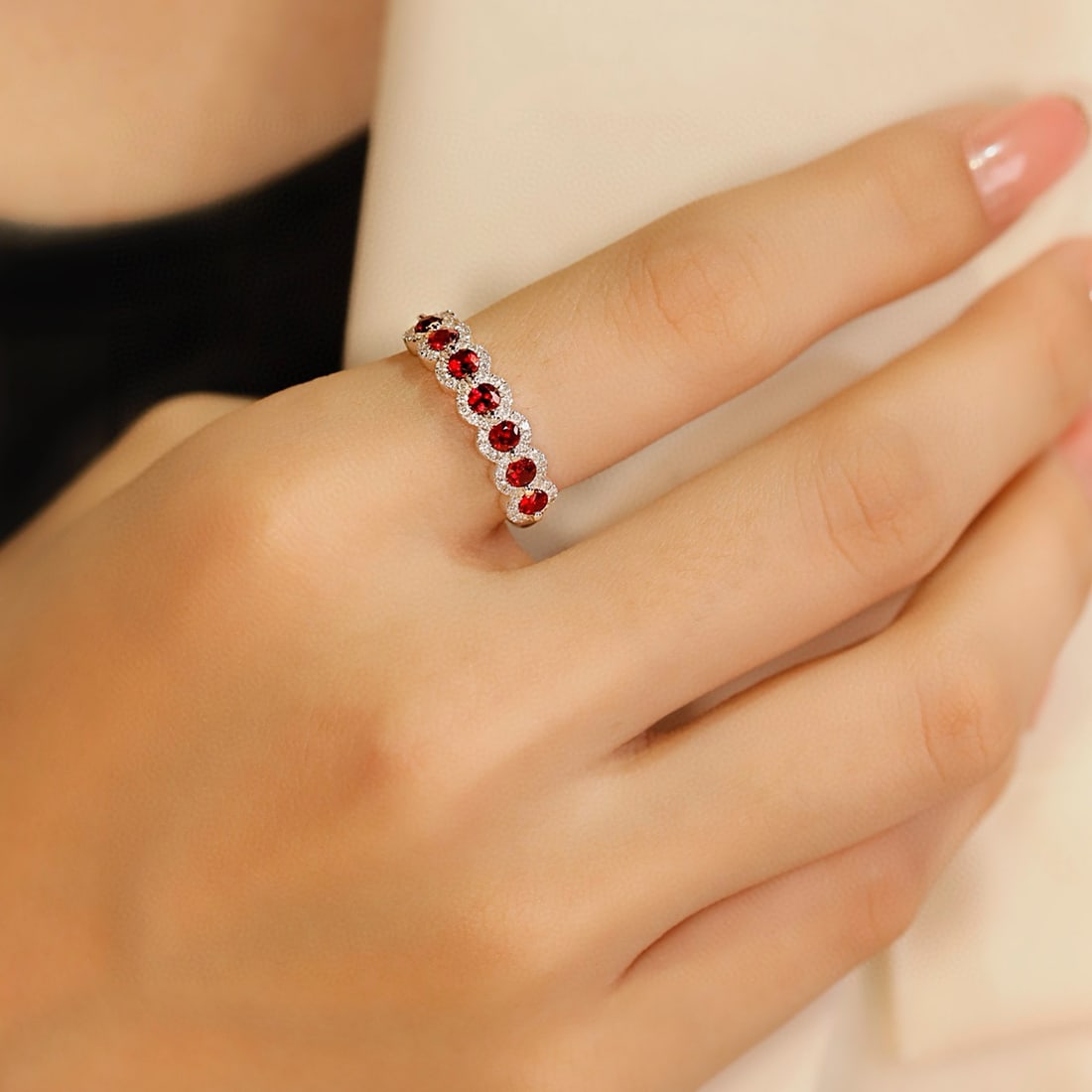 14k Gold 1.47 Ctw Natural Ruby & Diamond Ring - 2