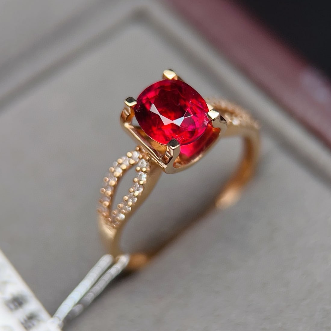 14k Gold 1.54 Ctw Natural Tourmaline & Diamond Ring - 5