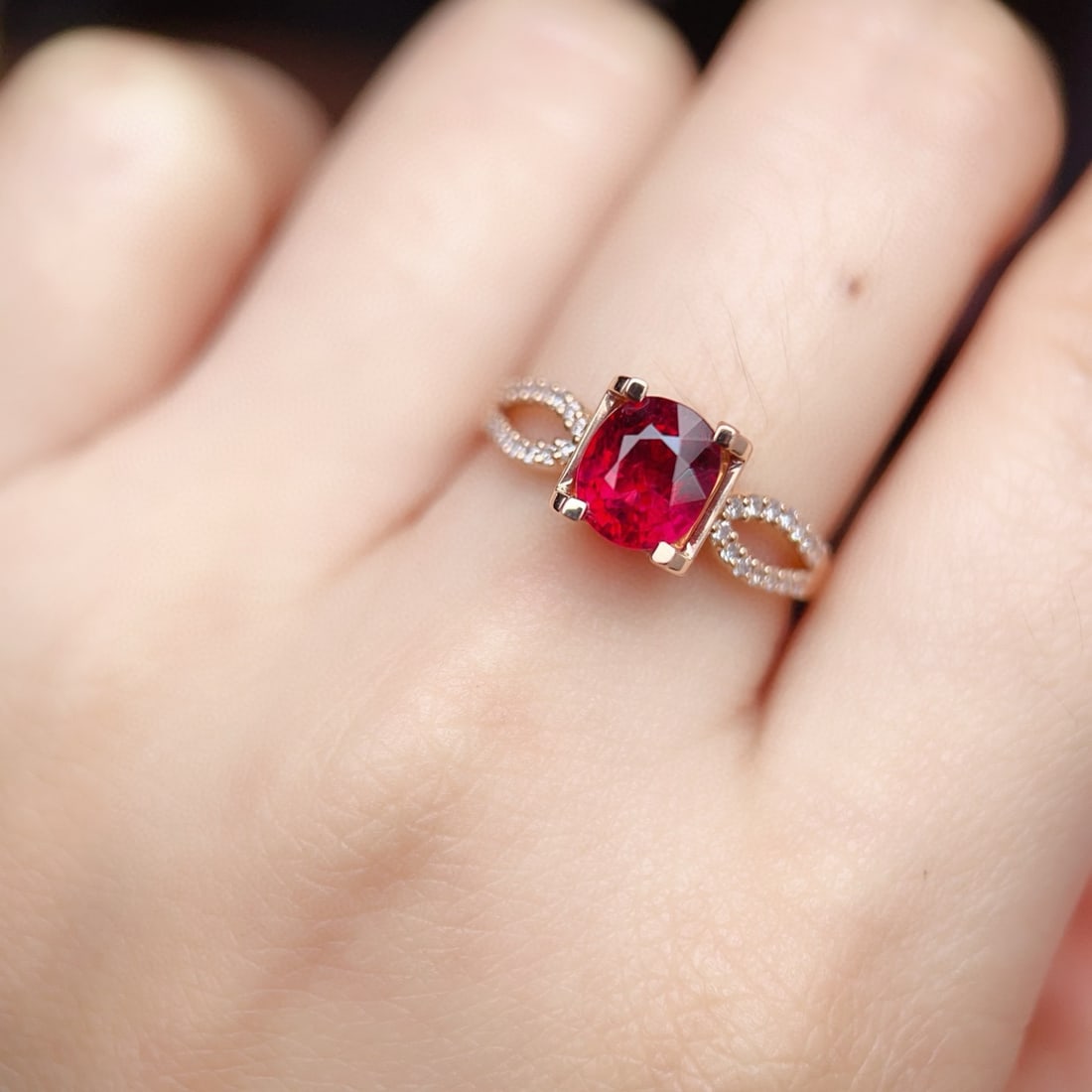 14k Gold 1.54 Ctw Natural Tourmaline & Diamond Ring - 6