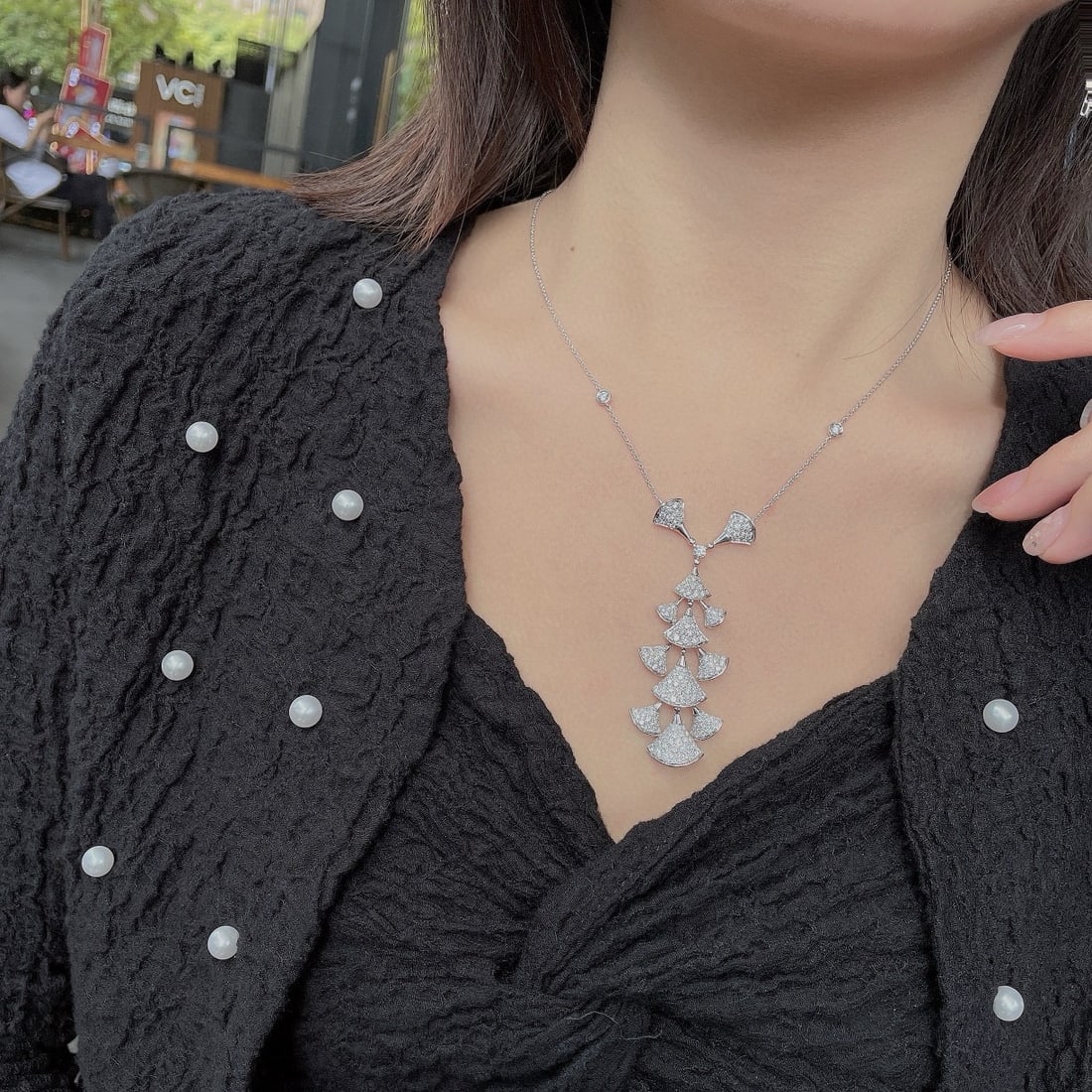 14k Gold 2.73 Ctw Natural H Diamond Necklace - 3