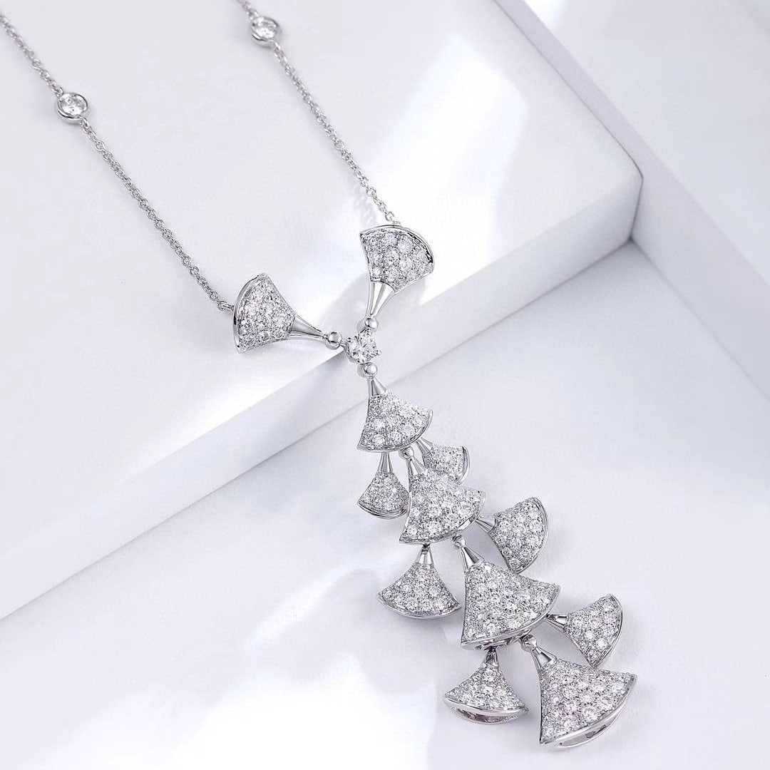 14k Gold 2.73 Ctw Natural H Diamond Necklace - 4