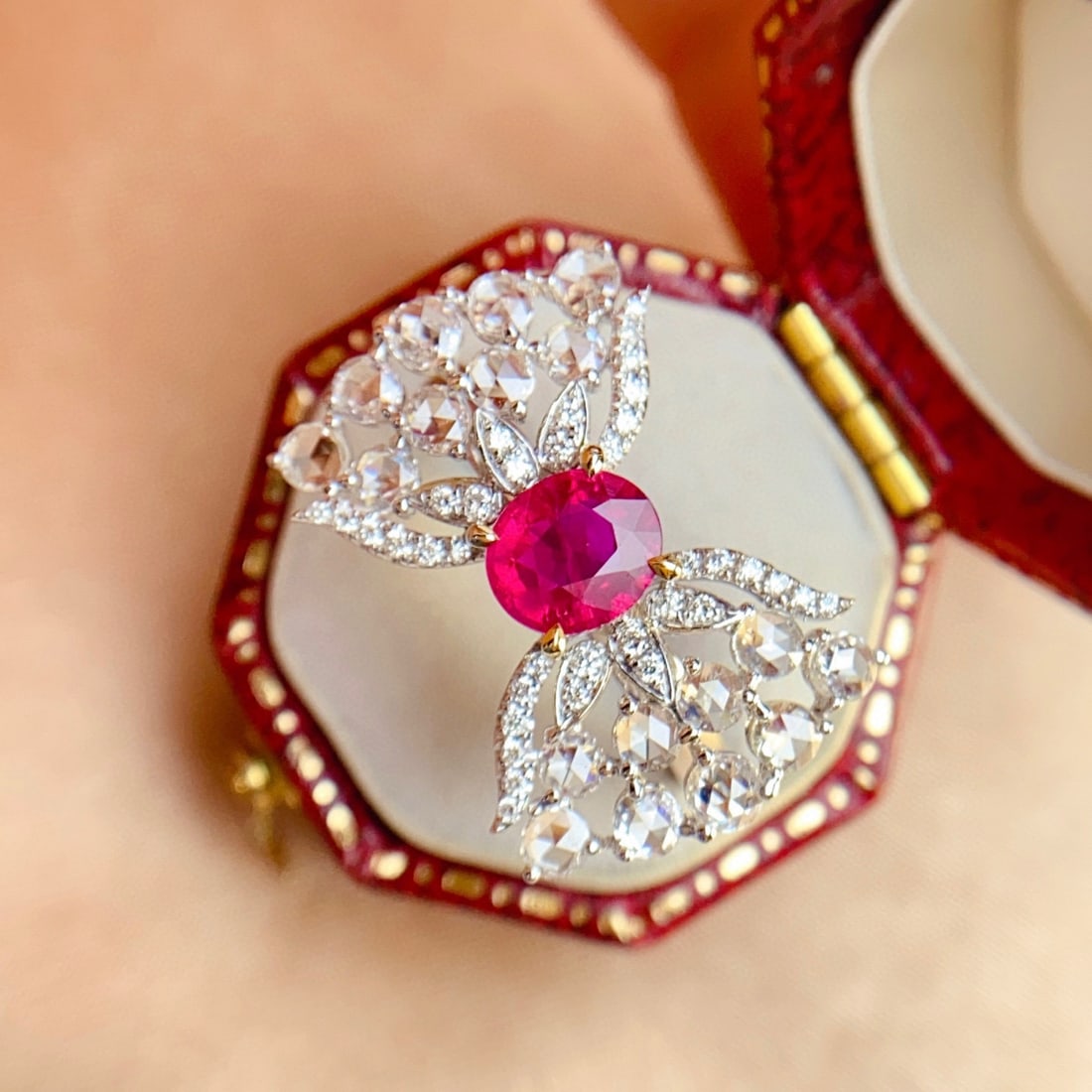 14k Gold 2.19 Ctw Natural Ruby & Diamond Ring - 2