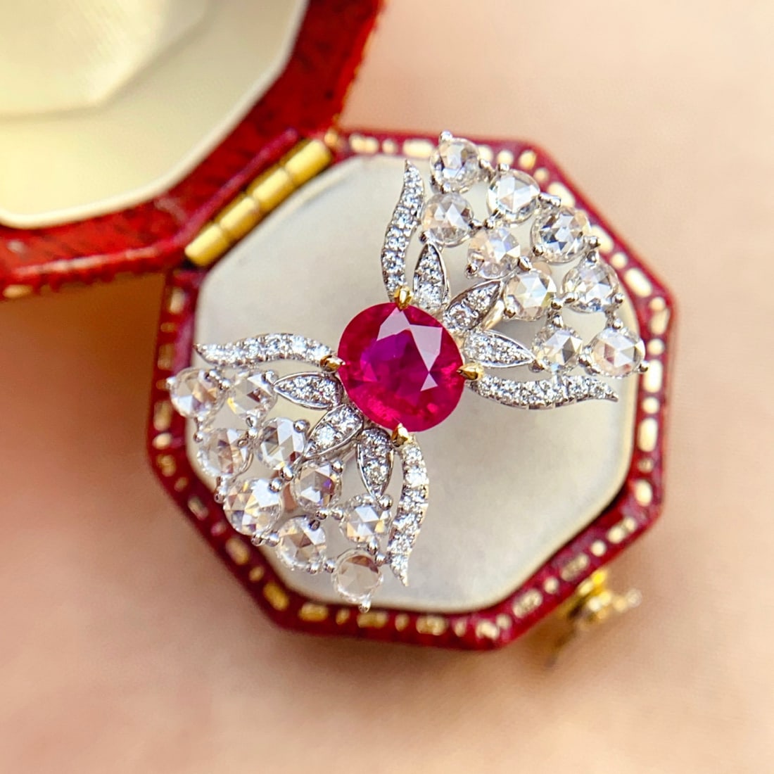 14k Gold 2.19 Ctw Natural Ruby & Diamond Ring - 4