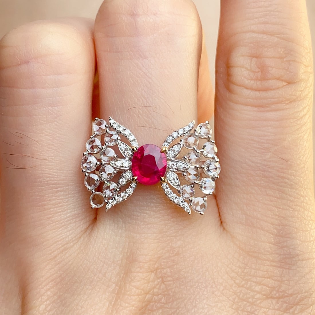 14k Gold 2.19 Ctw Natural Ruby & Diamond Ring - 6