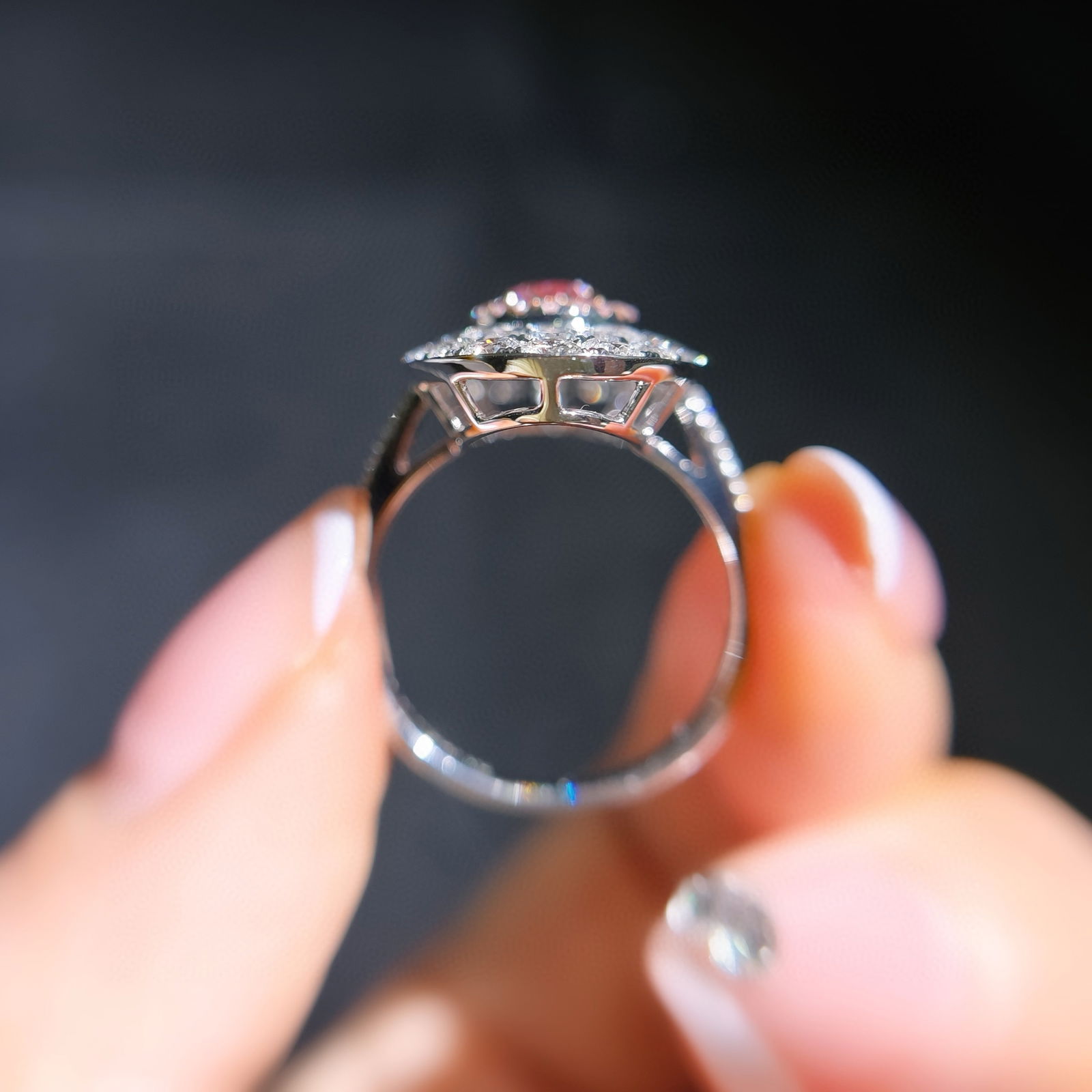 14k Gold 2.76 Ctw Natural Pink Diamond & Diamond Ring - 4