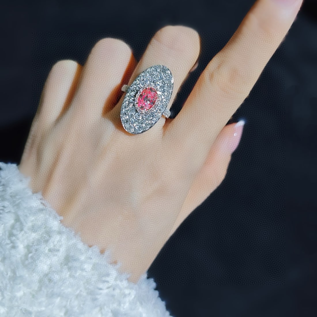 14k Gold 2.76 Ctw Natural Pink Diamond & Diamond Ring - 5