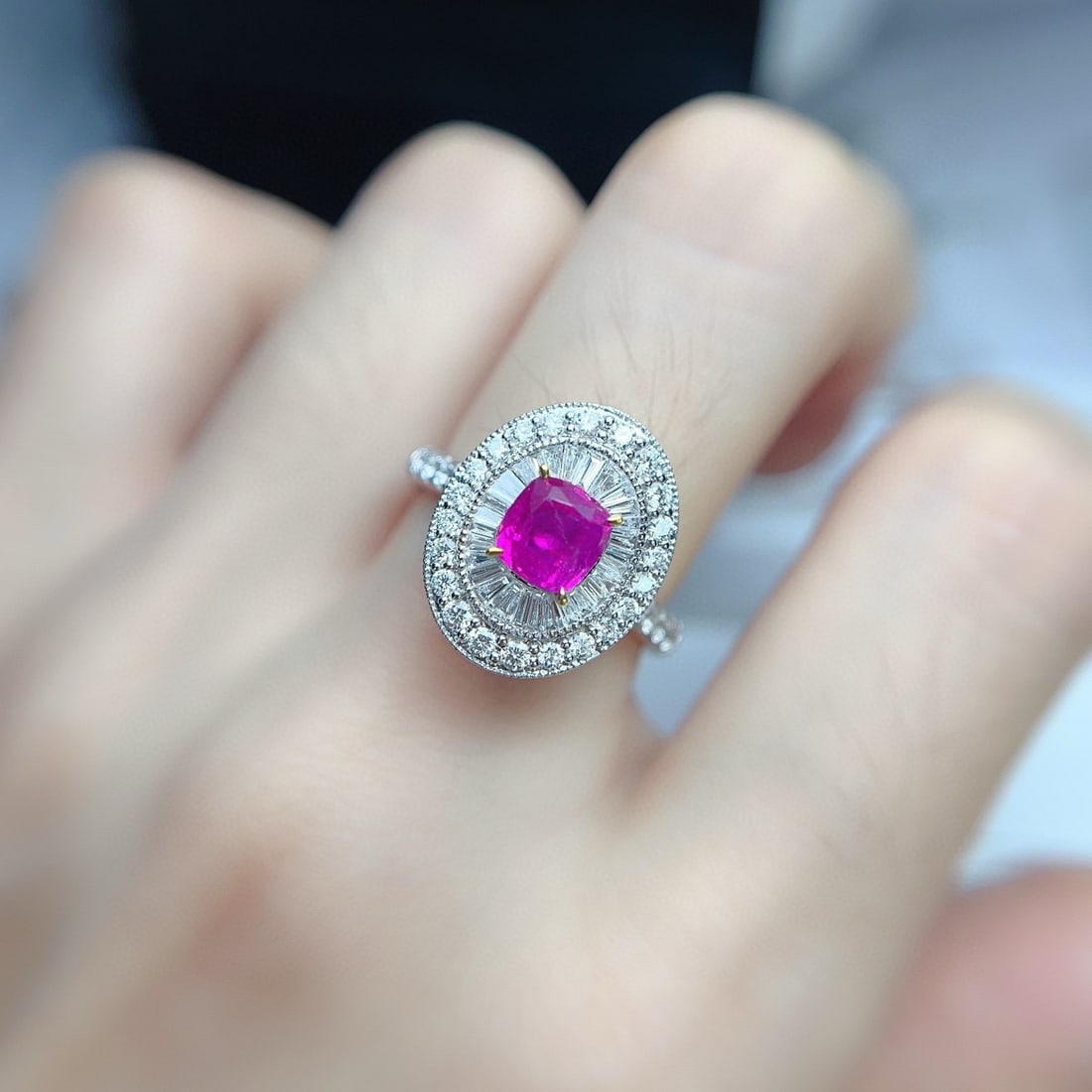 14k Gold 2.26 Ctw Natural Ruby & Diamond Ring/pendant( Without Chain ) - 6