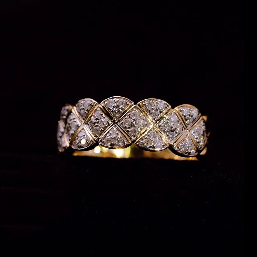 14k Gold 0.5 Ct Natural H Diamond Ring - 2