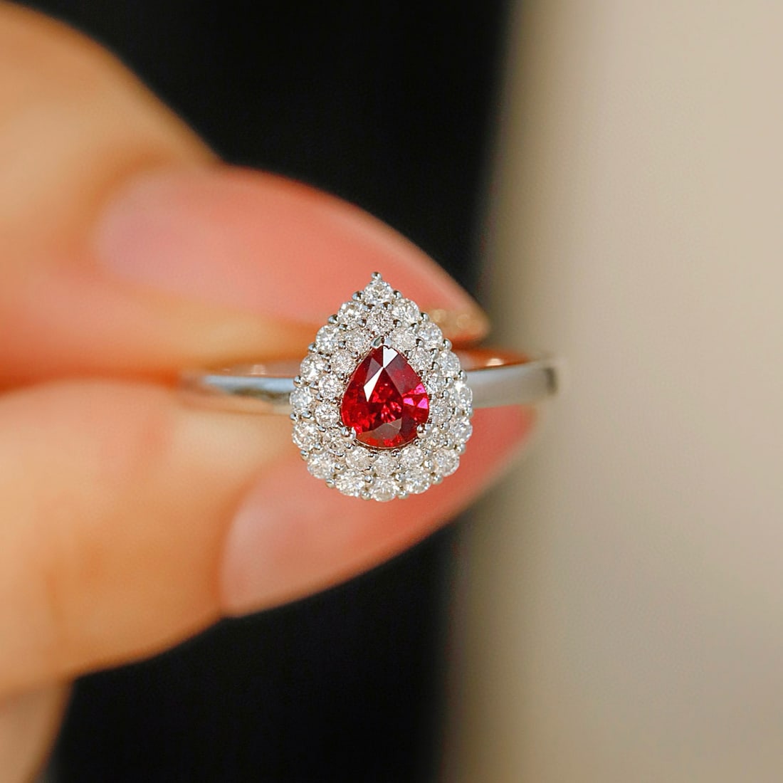 14k Gold 0.57 Ctw Natural Ruby & Diamond Ring - 4