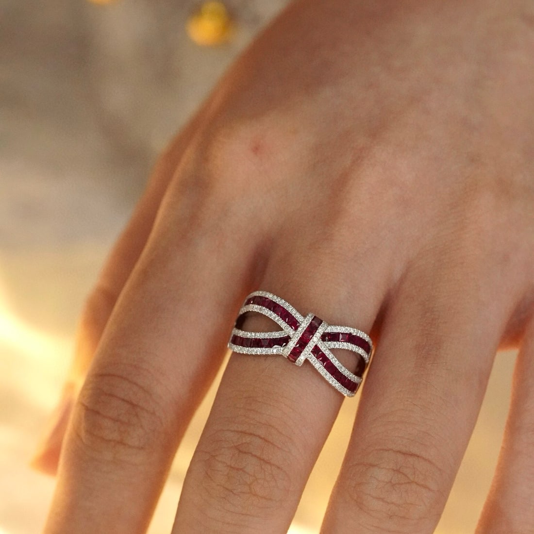 14k Gold 1.75 Ctw Natural Ruby & Diamond Ring - 2