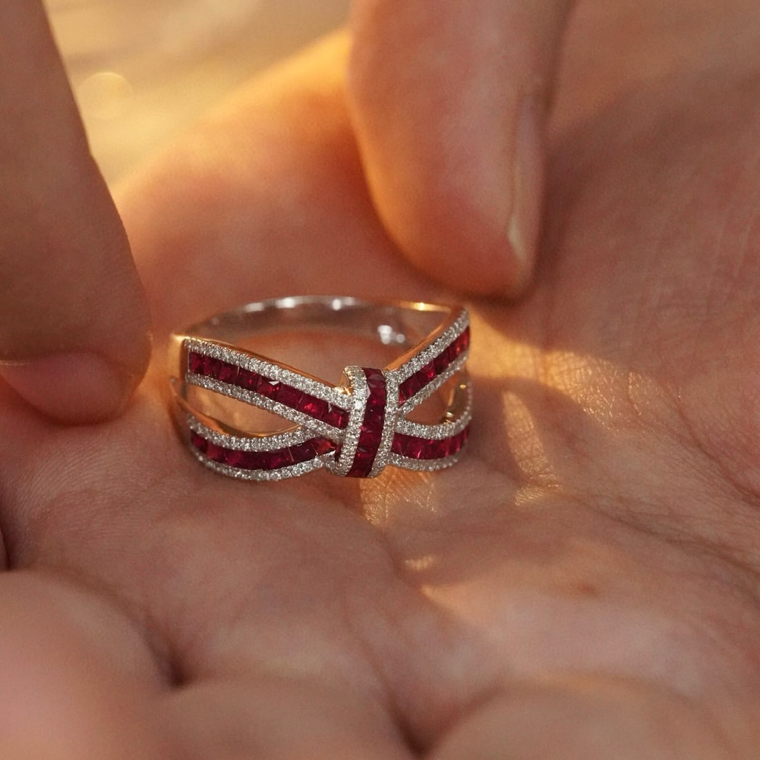 14k Gold 1.75 Ctw Natural Ruby & Diamond Ring - 3