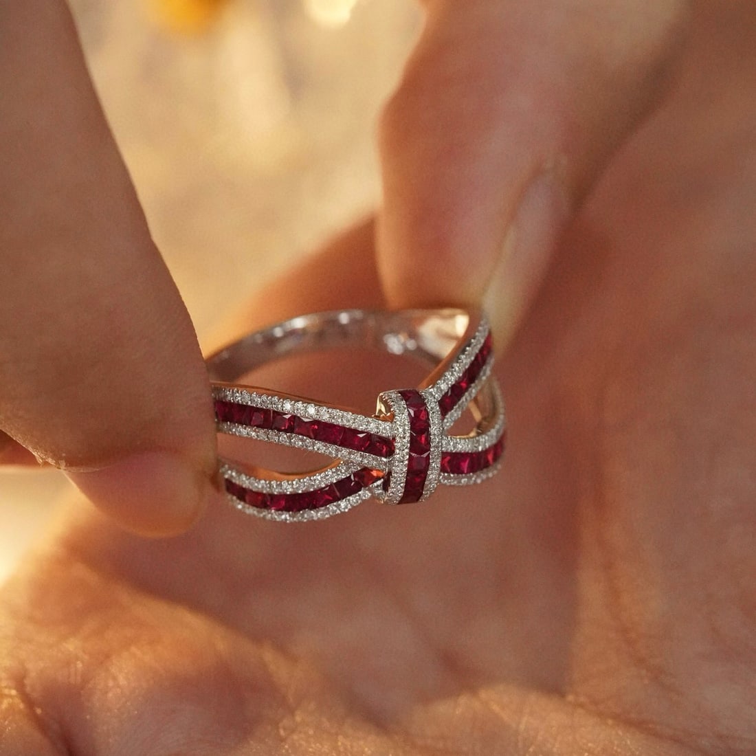 14k Gold 1.75 Ctw Natural Ruby & Diamond Ring - 4