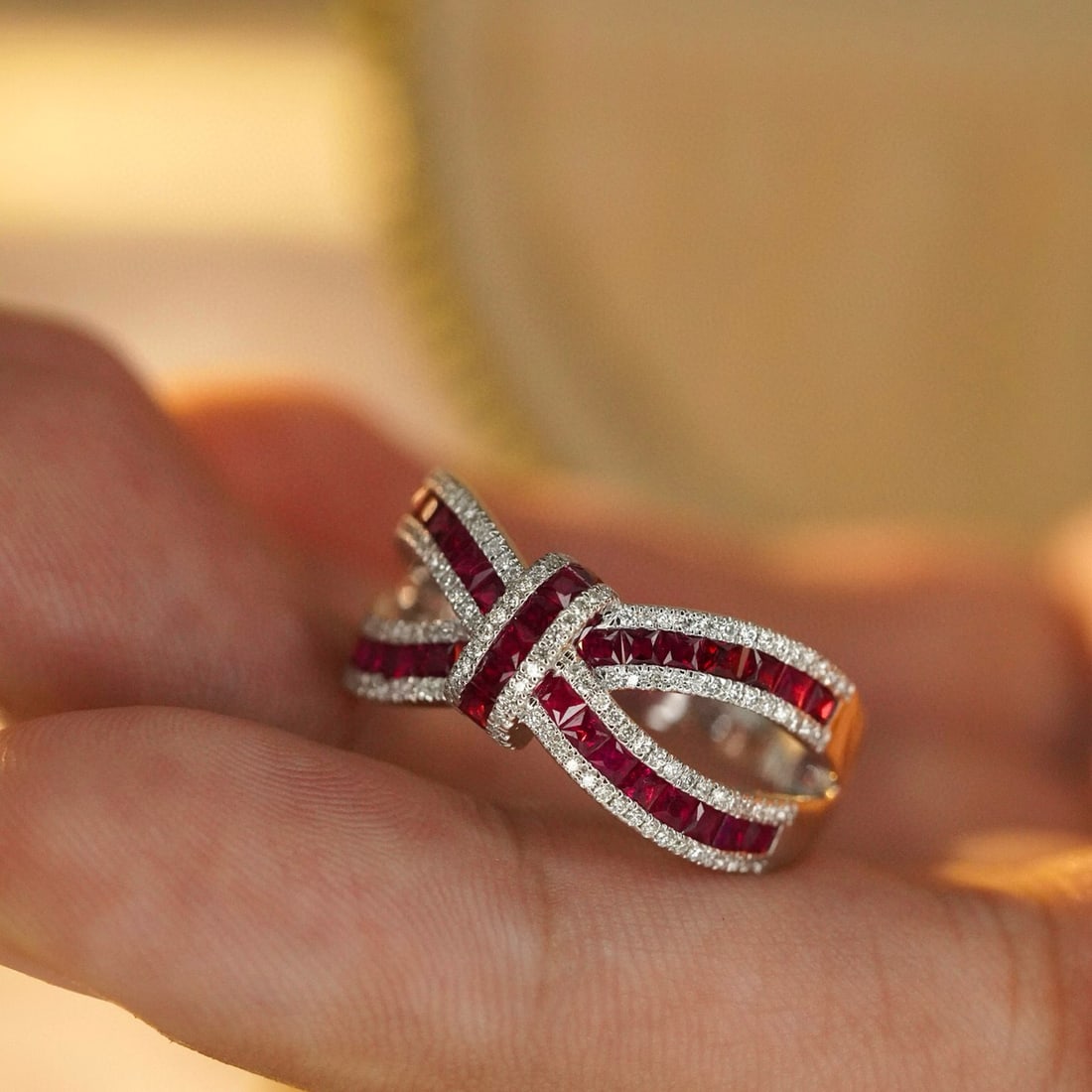 14k Gold 1.75 Ctw Natural Ruby & Diamond Ring - 5