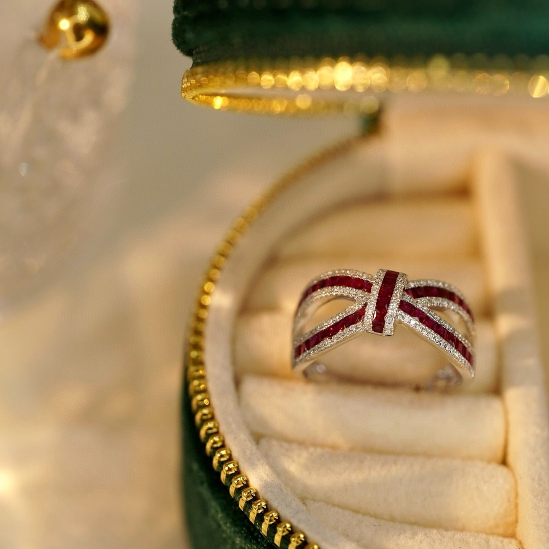 14k Gold 1.75 Ctw Natural Ruby & Diamond Ring - 6