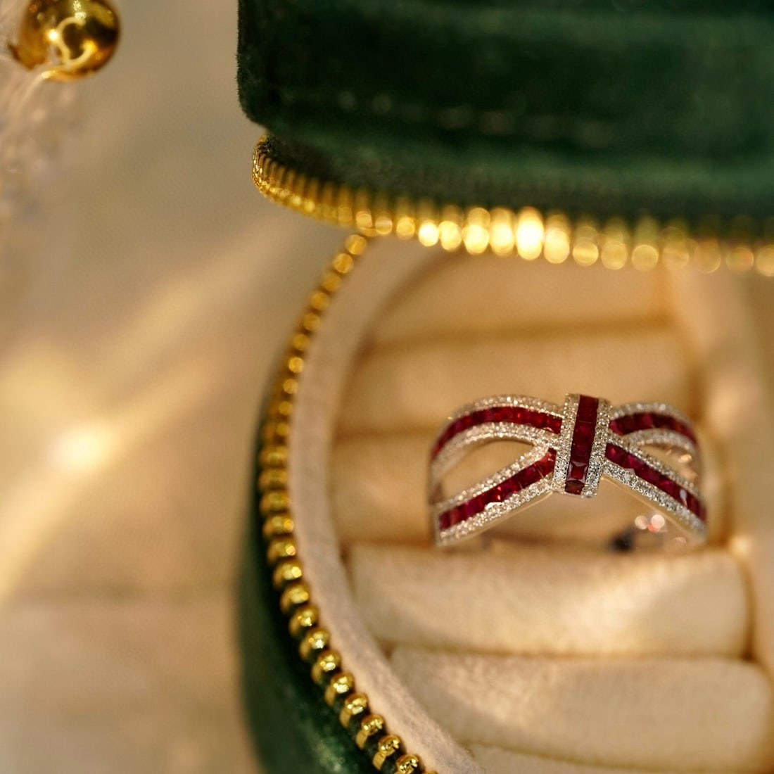 14k Gold 1.75 Ctw Natural Ruby & Diamond Ring - 7