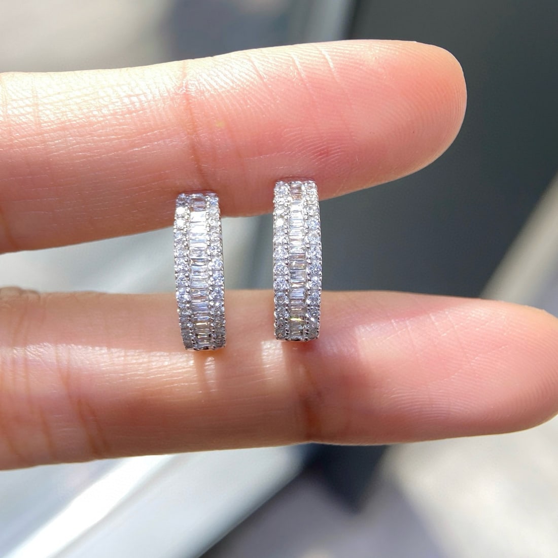 14k Gold 0.50 Ct Natural H Diamond Earrings (1 of 4)