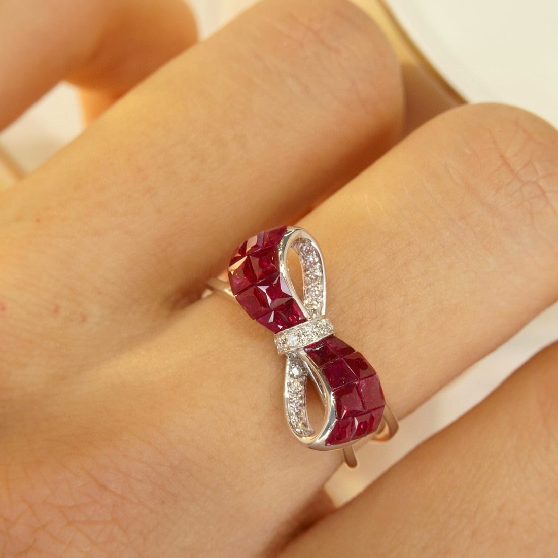 14k Gold 1.56 Ctw Natural Ruby & Diamond Ring - 6