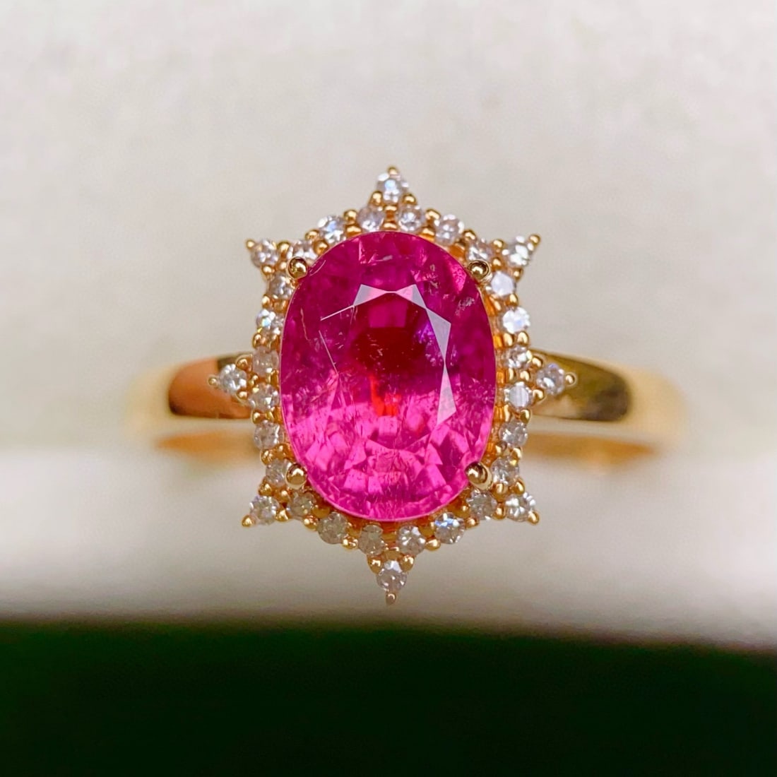 14k Gold 2.41 Ctw Natural Tourmaline & Diamond Ring - 3