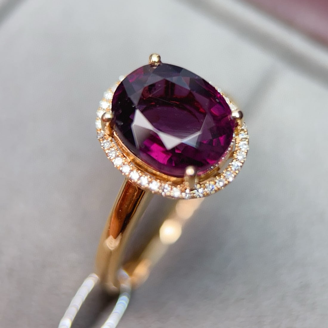 14k Gold 3.76 Ctw Natural Tourmaline & Diamond Ring - 4