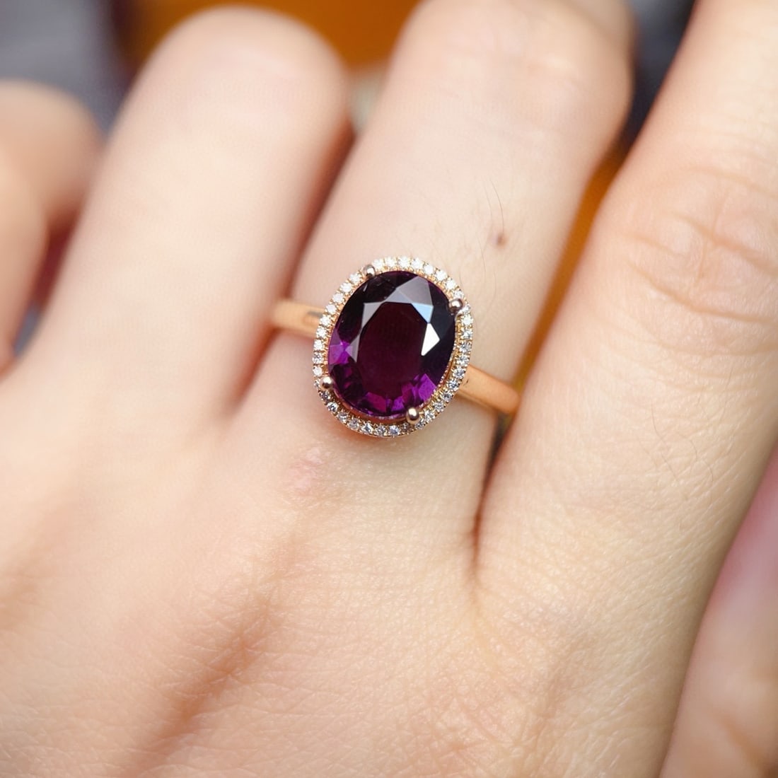 14k Gold 3.76 Ctw Natural Tourmaline & Diamond Ring - 5