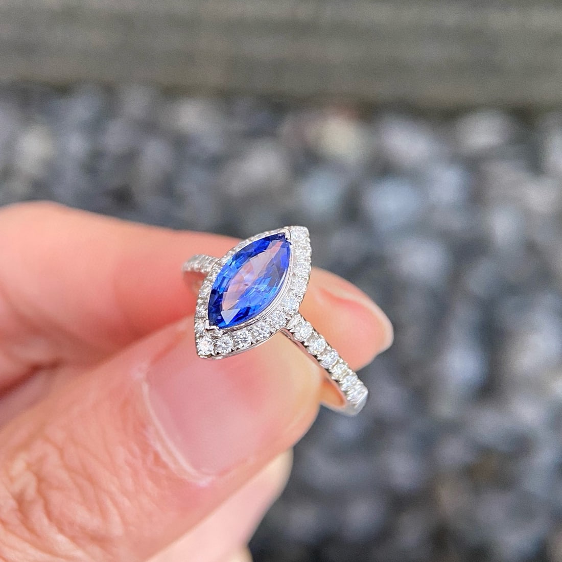 14k Gold 1.52 Ctw Natural Sapphire & Diamond Ring - 2