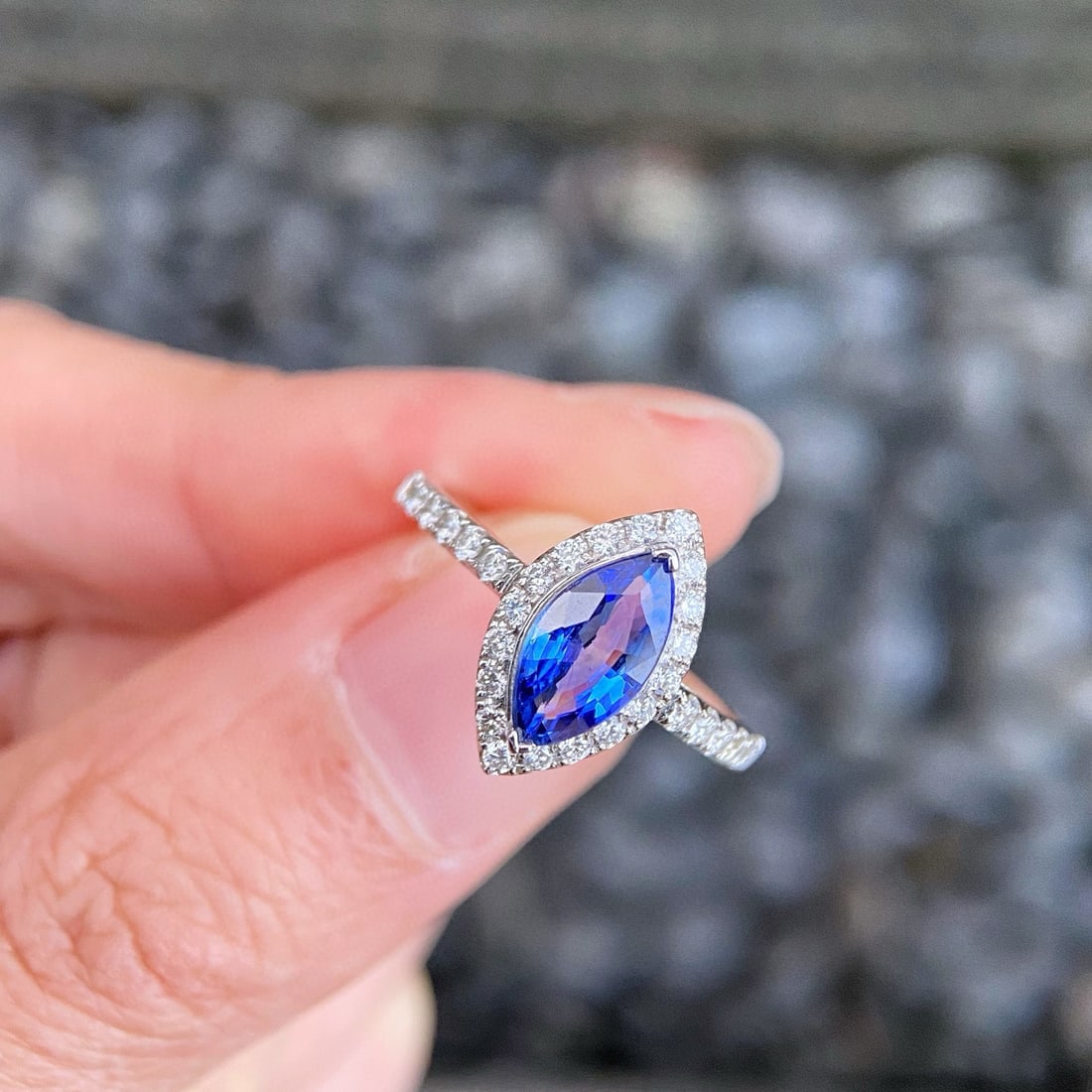 14k Gold 1.52 Ctw Natural Sapphire & Diamond Ring - 3