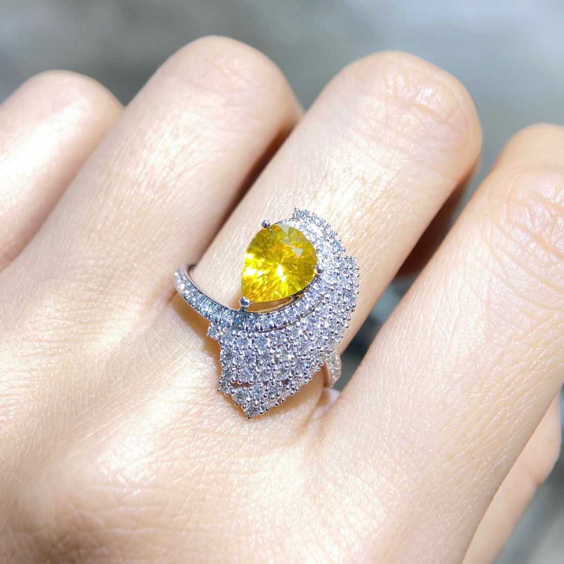 14k Gold 2.77 Ctw Natural Sapphire & Diamond Ring - 4