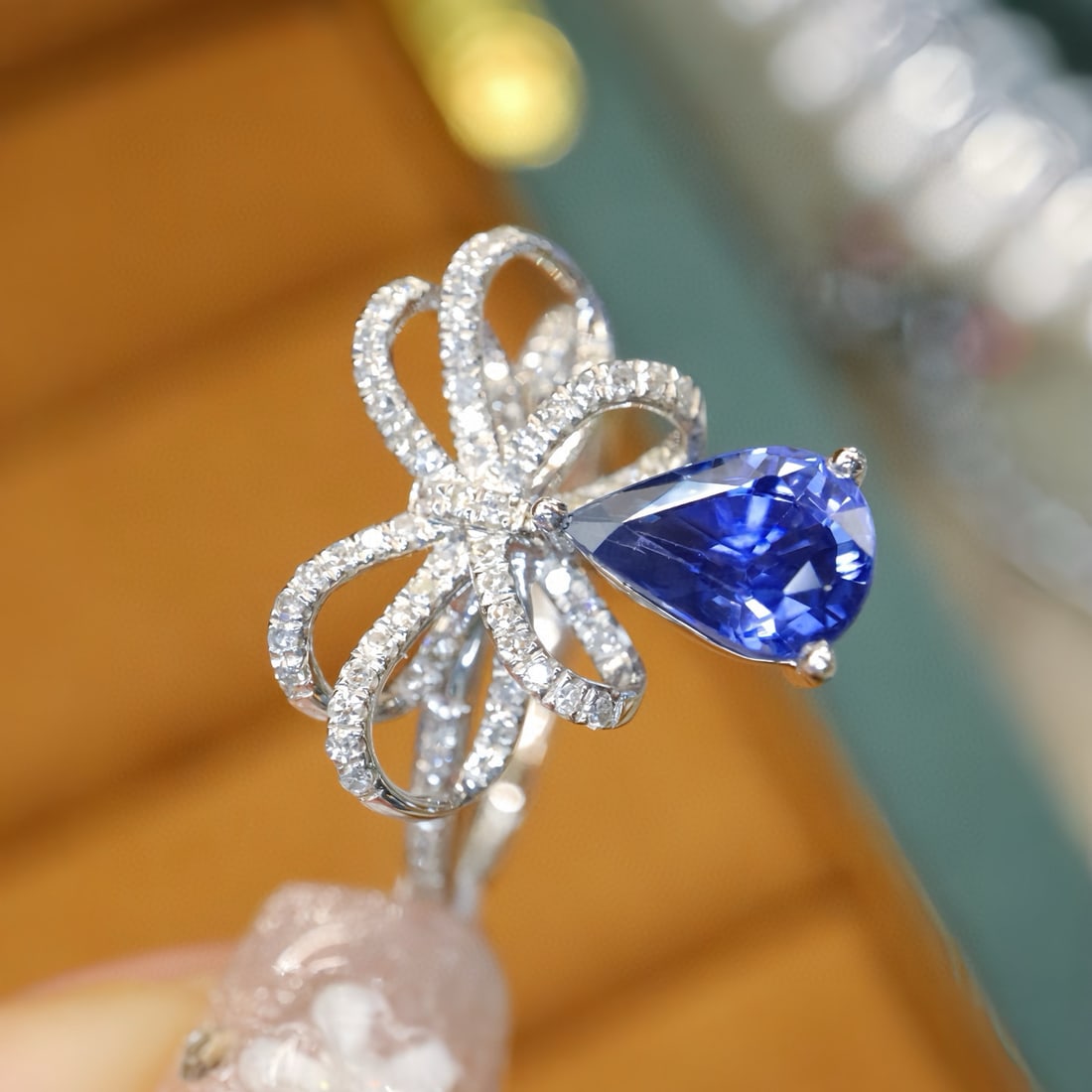 14k Gold 1.62 Ctw Natural Sapphire & Diamond Ring - 2