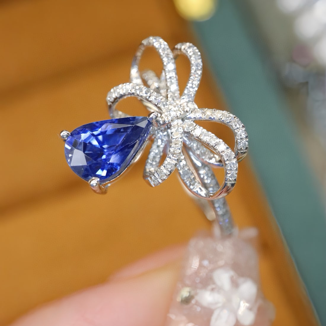 14k Gold 1.62 Ctw Natural Sapphire & Diamond Ring - 3