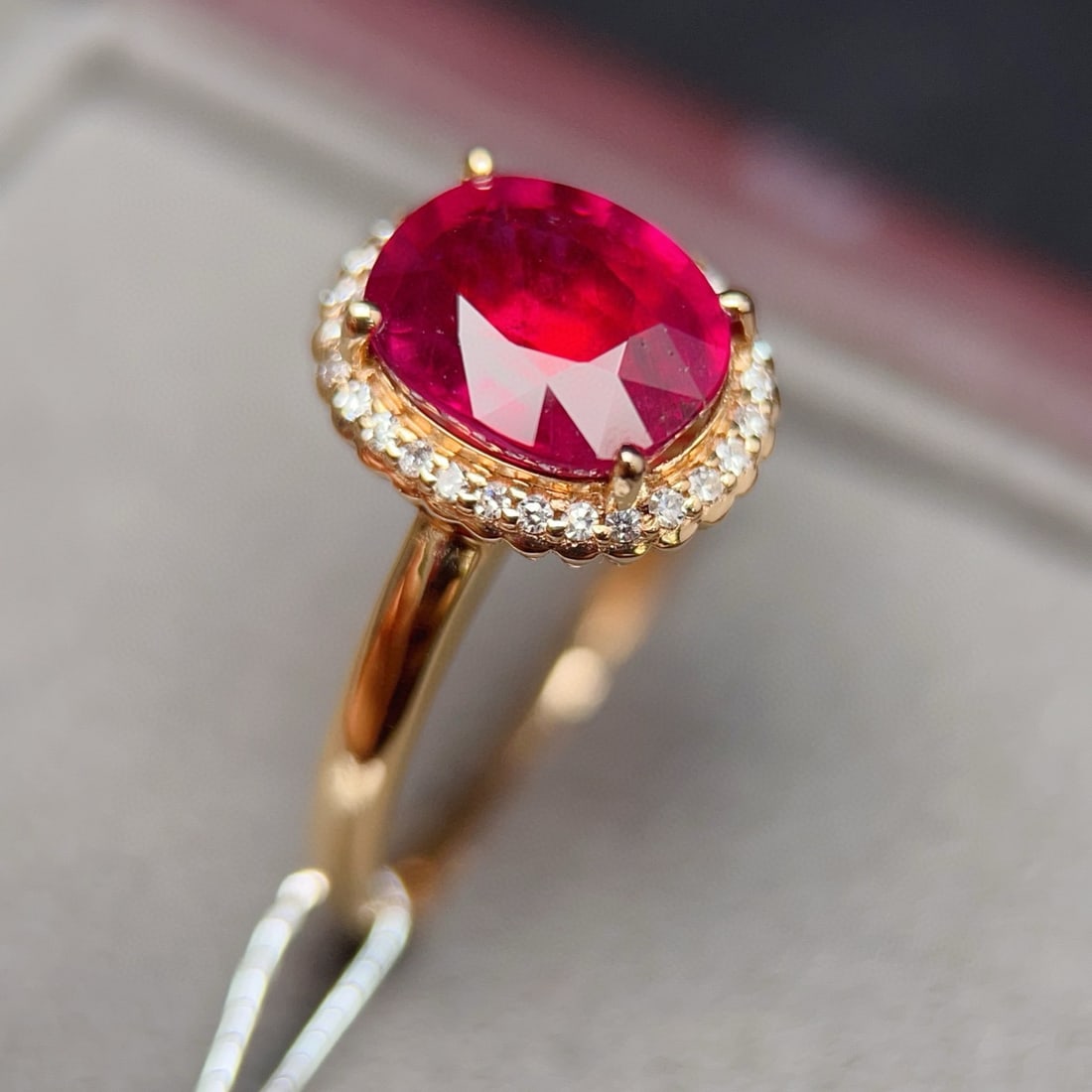 14k Gold 3.04 Ctw Natural Tourmaline & Diamond Ring - 4