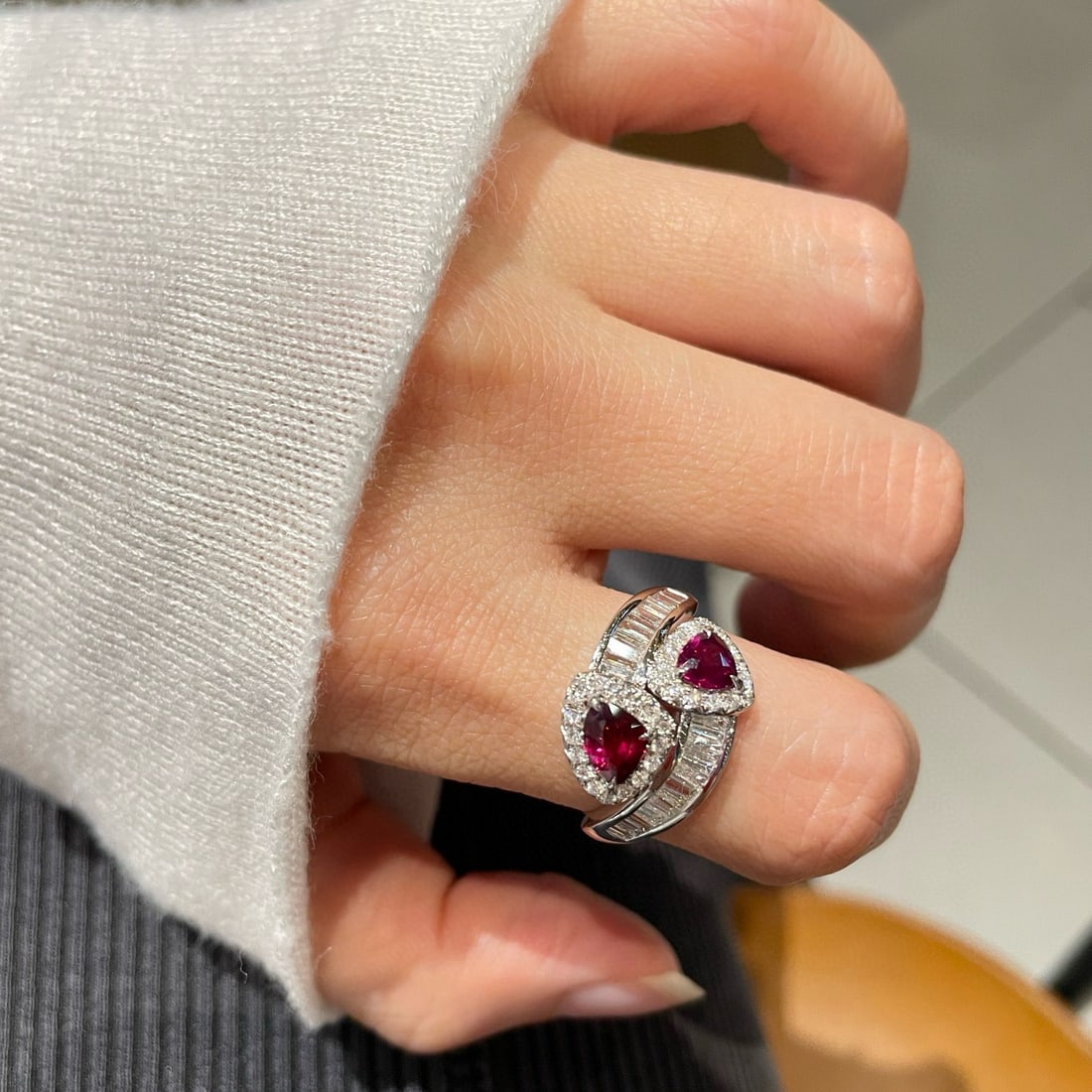 14k Gold 1.10 Ct Natural Ruby & Diamond Ring - 3