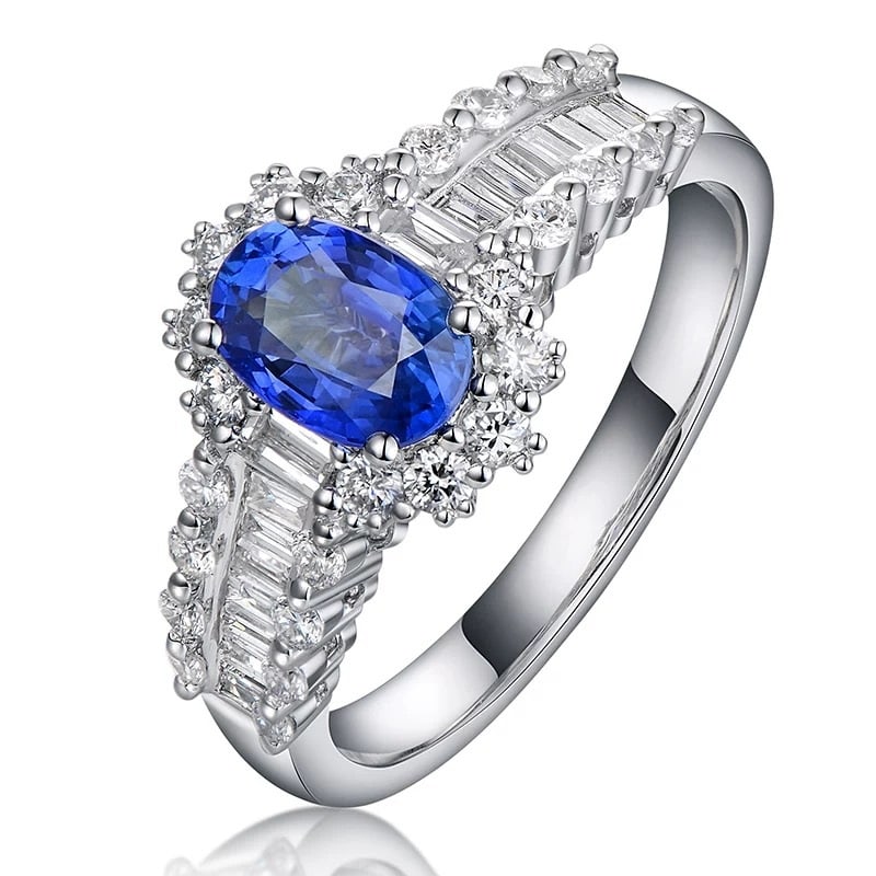 14k Gold 1.68 Ctw Natural Sapphire & Diamond Ring - 3